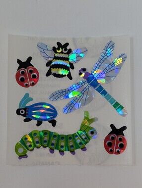 Sandylion Stickers Insects Bugs Dragon Fly Bee Beetle Ladybug Vintage